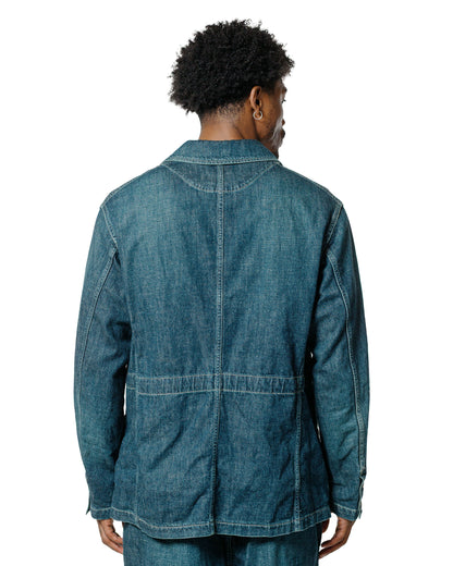 lost & found Sage de Cret Sage de Cret 11oz. Cotton/Linen Denim Coverall Jacket Navy