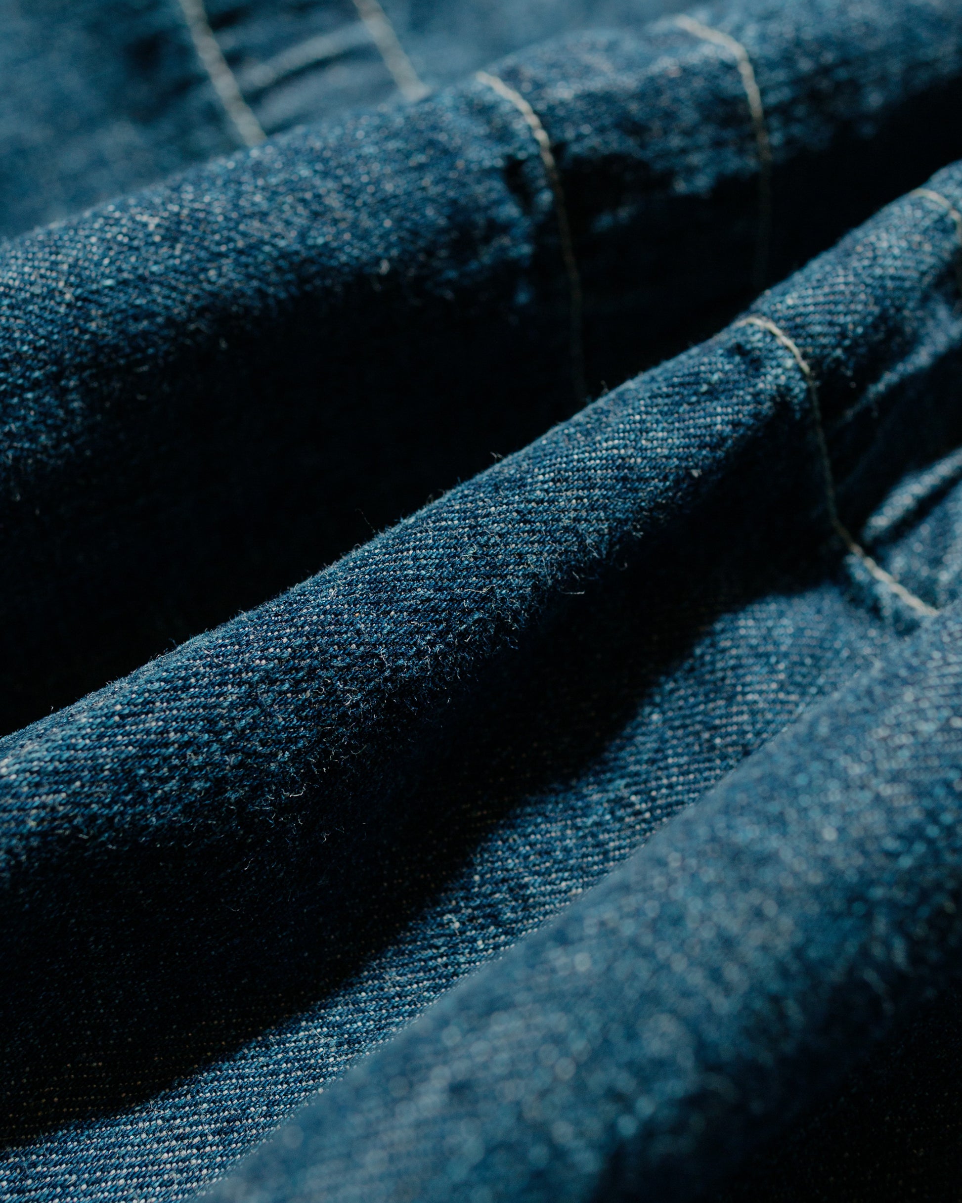 lost & found Sage de Cret Sage de Cret 11oz. Cotton/Linen Denim Coverall Jacket Navy
