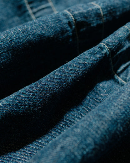 lost & found Sage de Cret Sage de Cret 11oz. Cotton/Linen Denim Coverall Jacket Navy