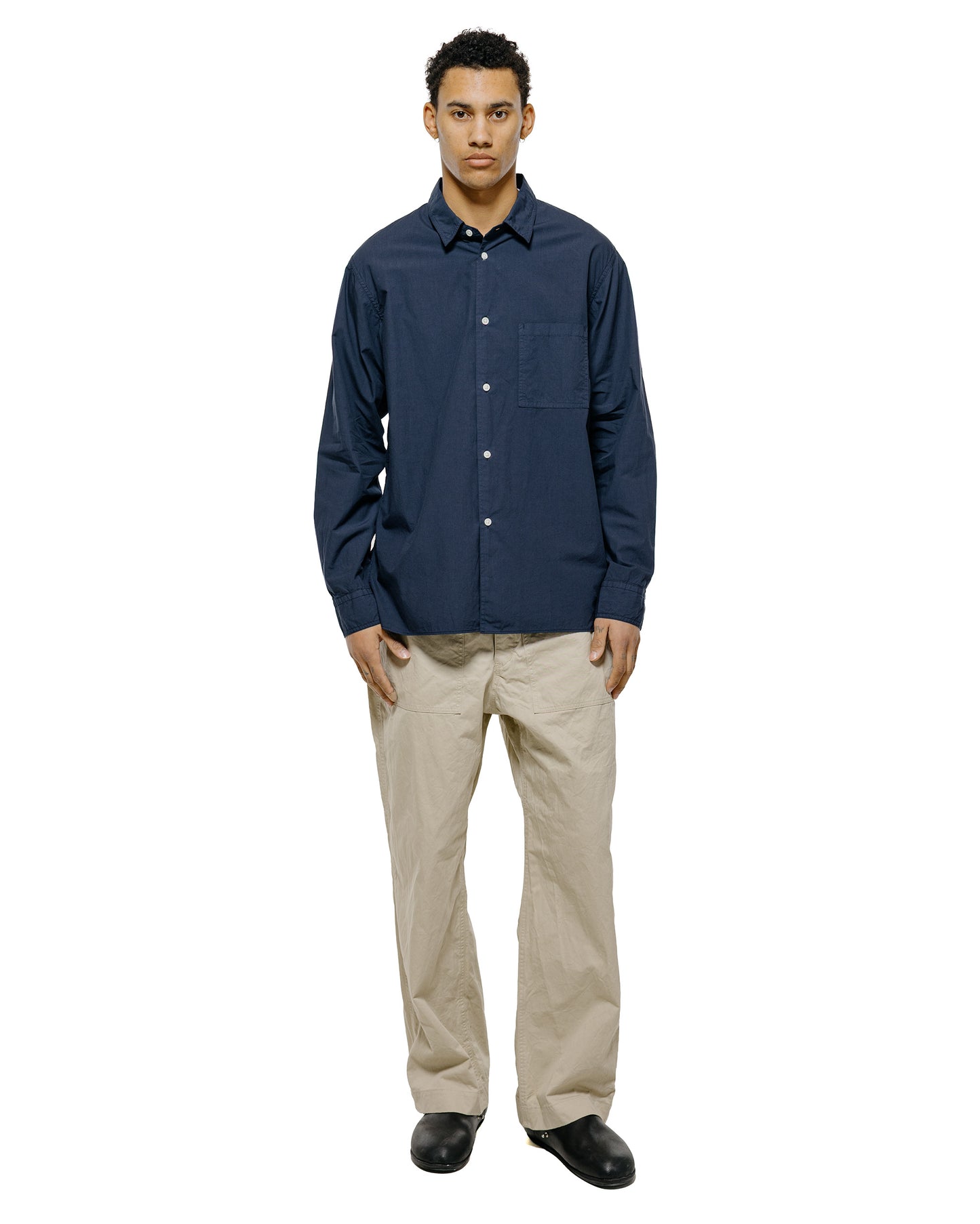lost & found Sage de Cret Sage de Cret CO Chino Cloth Crinkle Baggy Baker Pants Beige