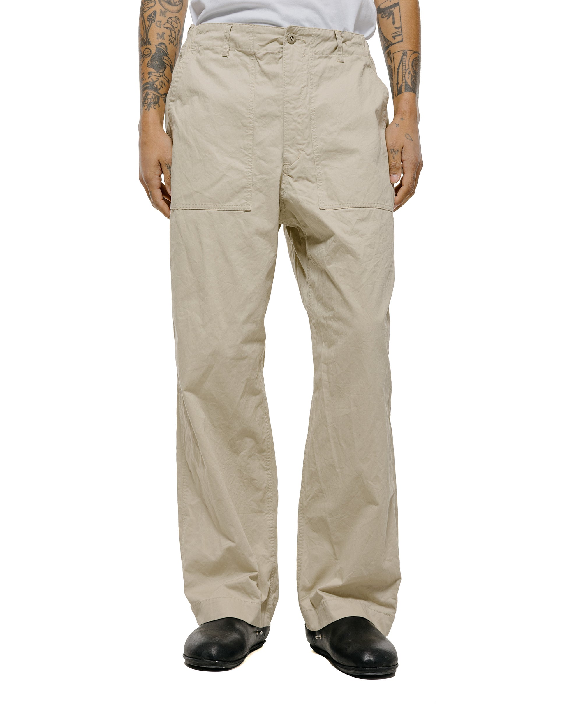 lost & found Sage de Cret Sage de Cret CO Chino Cloth Crinkle Baggy Baker Pants Beige