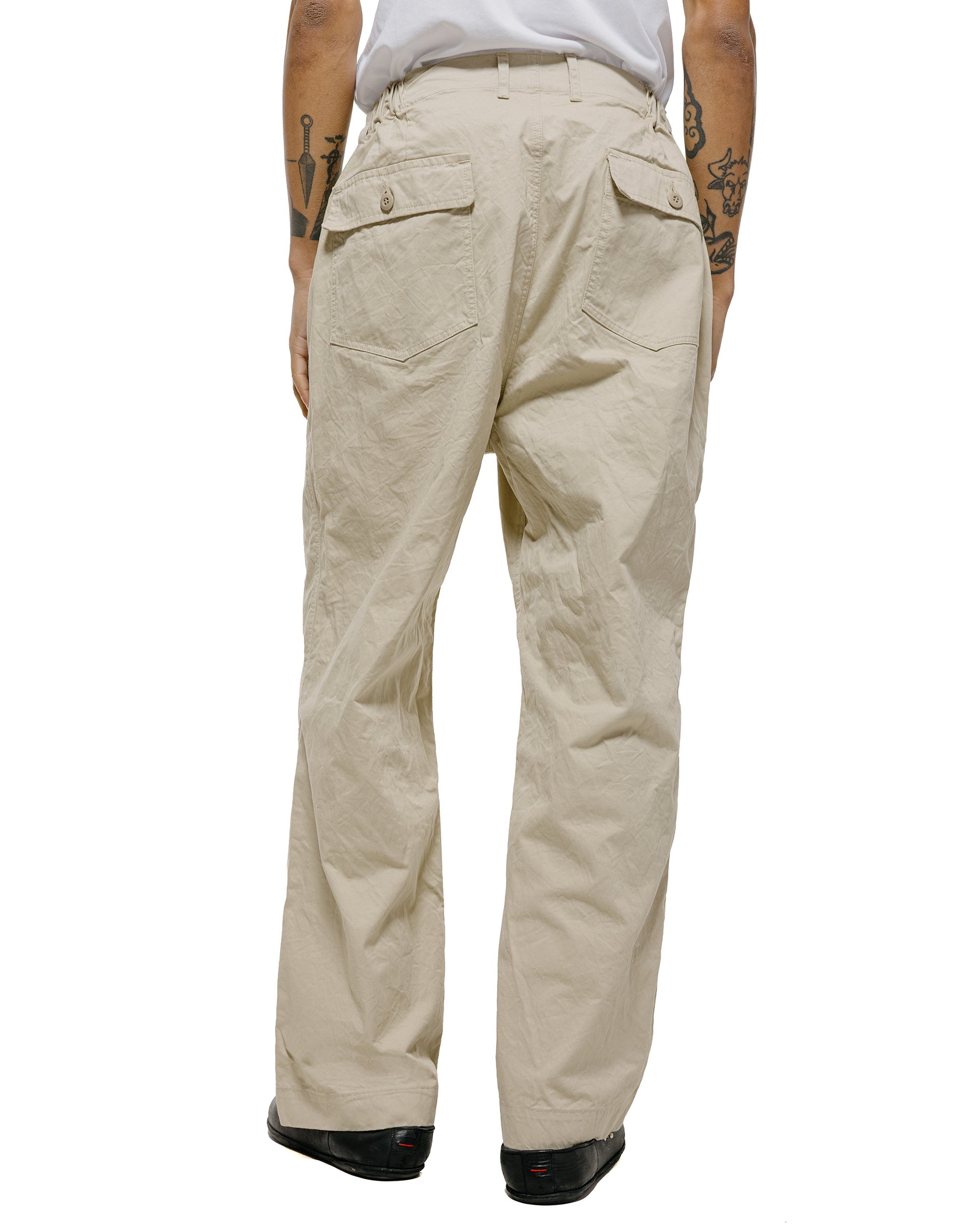 lost & found Sage de Cret Sage de Cret CO Chino Cloth Crinkle Baggy Baker Pants Beige