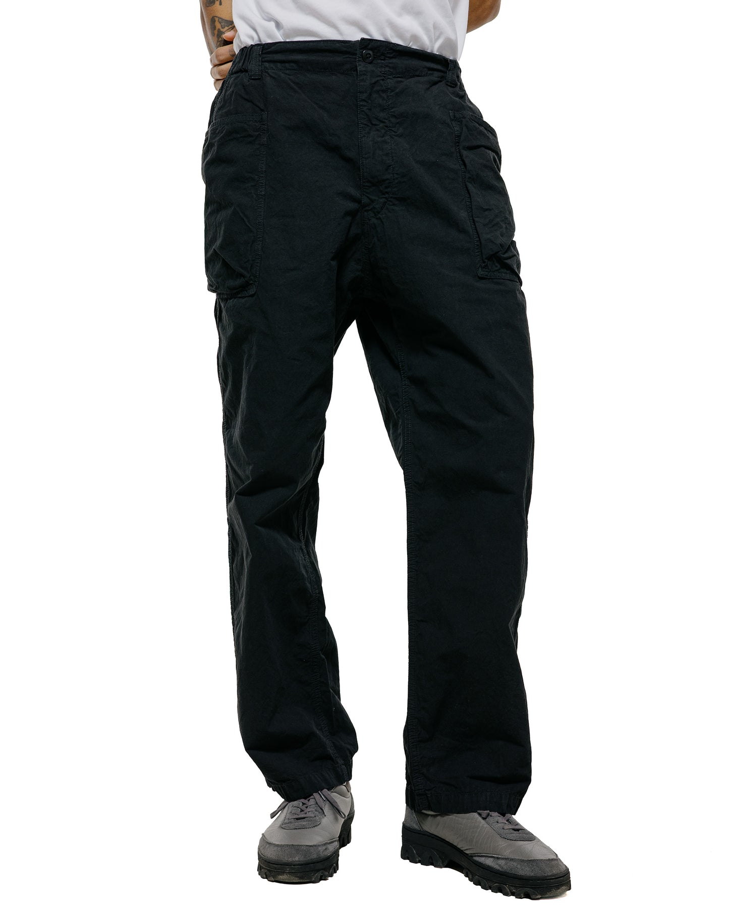 lost & found Sage de Cret Sage de Cret CO/HEMP High Density Wide Work Pants Black