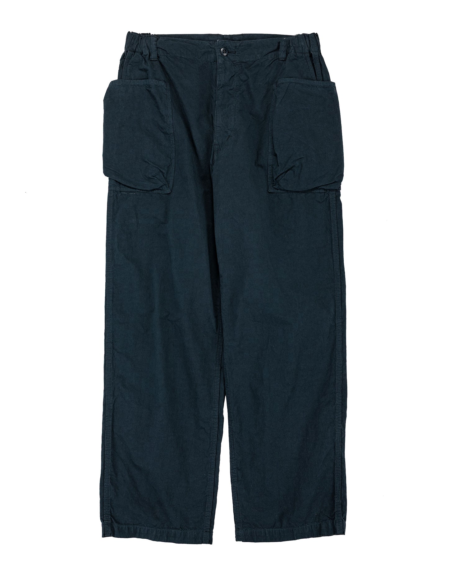lost & found Sage de Cret Sage de Cret CO/HEMP High Density Wide Work Pants Navy