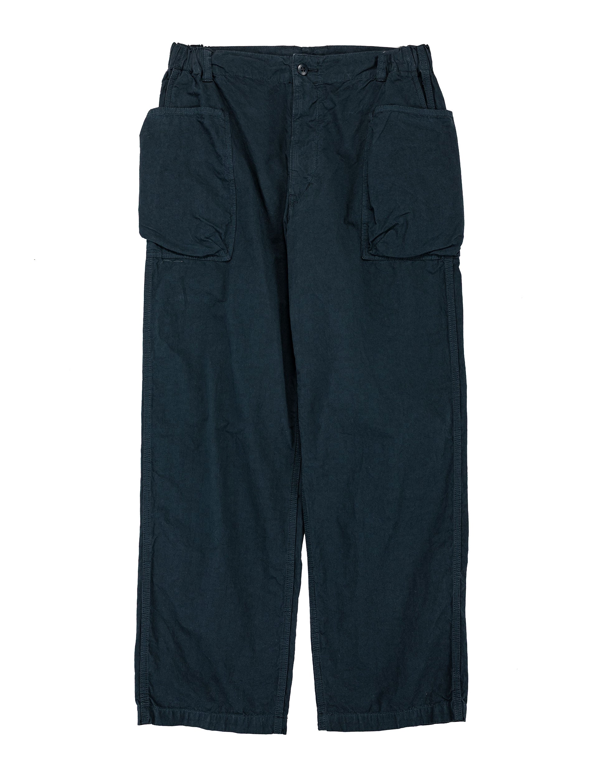 lost & found Sage de Cret Sage de Cret CO/HEMP High Density Wide Work Pants Navy