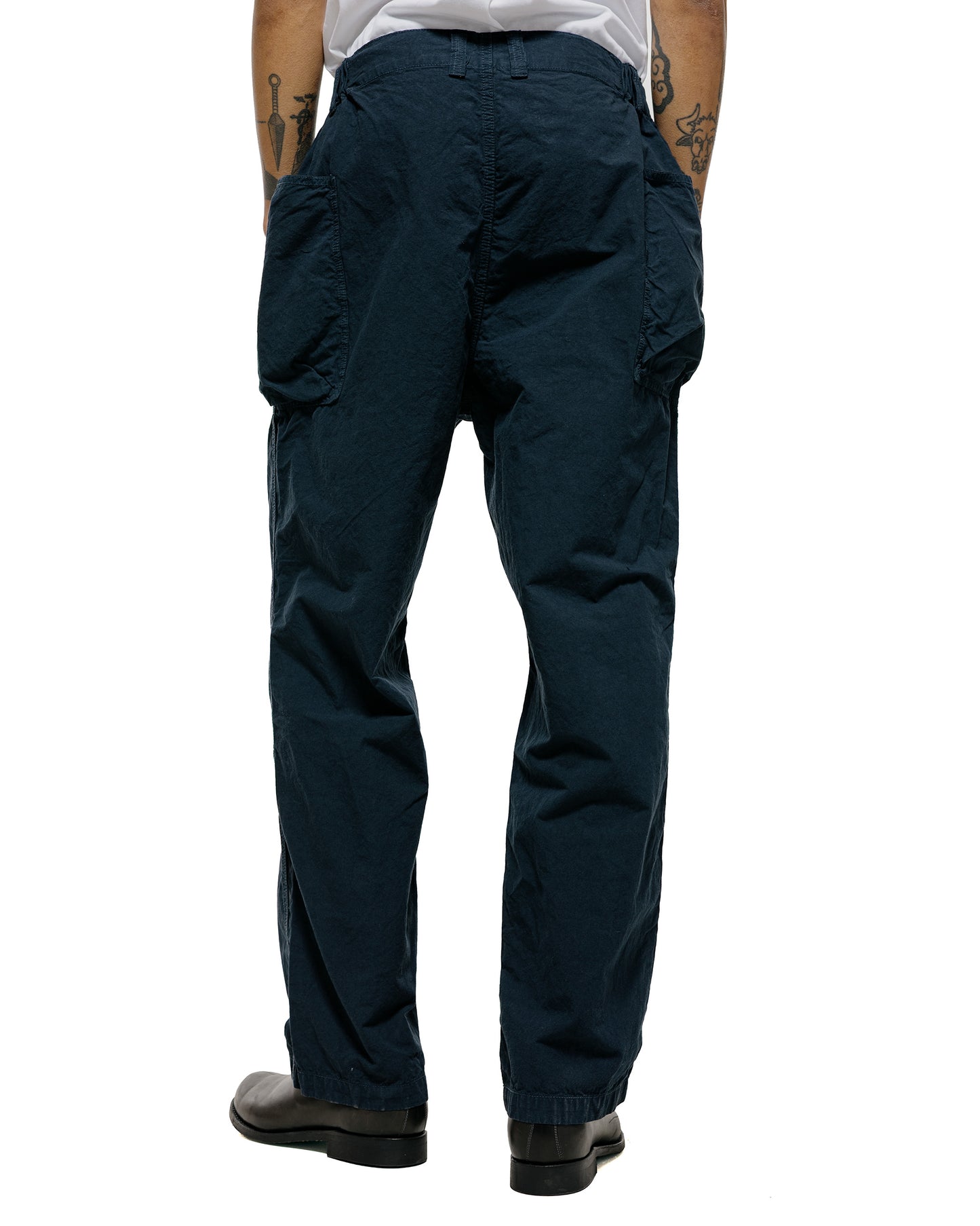 lost & found Sage de Cret Sage de Cret CO/HEMP High Density Wide Work Pants Navy