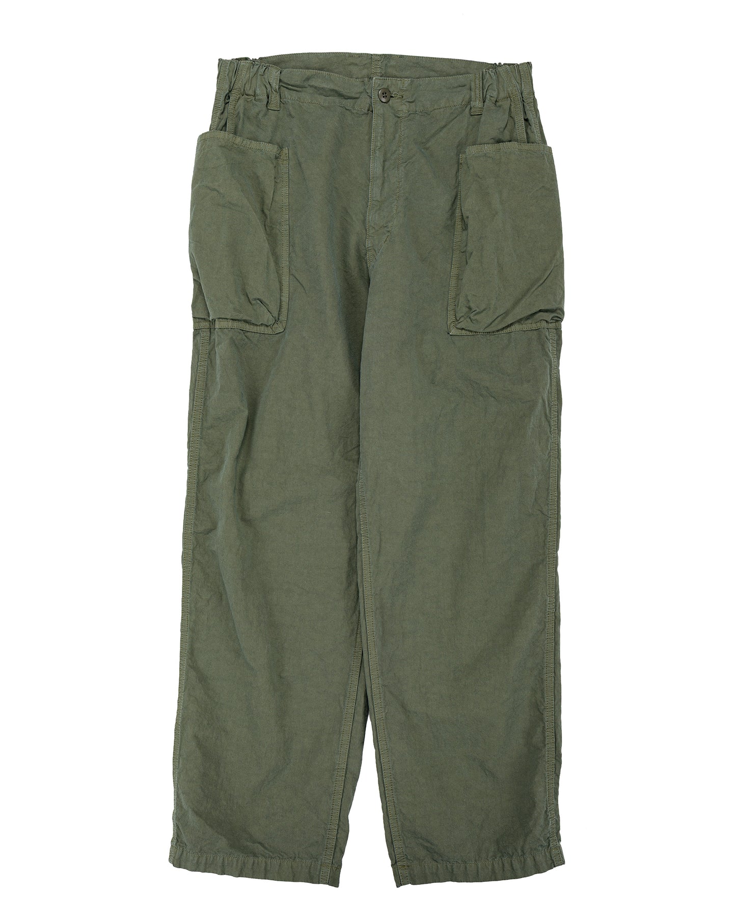lost & found Sage de Cret Sage de Cret CO/HEMP High Density Wide Work Pants Olive