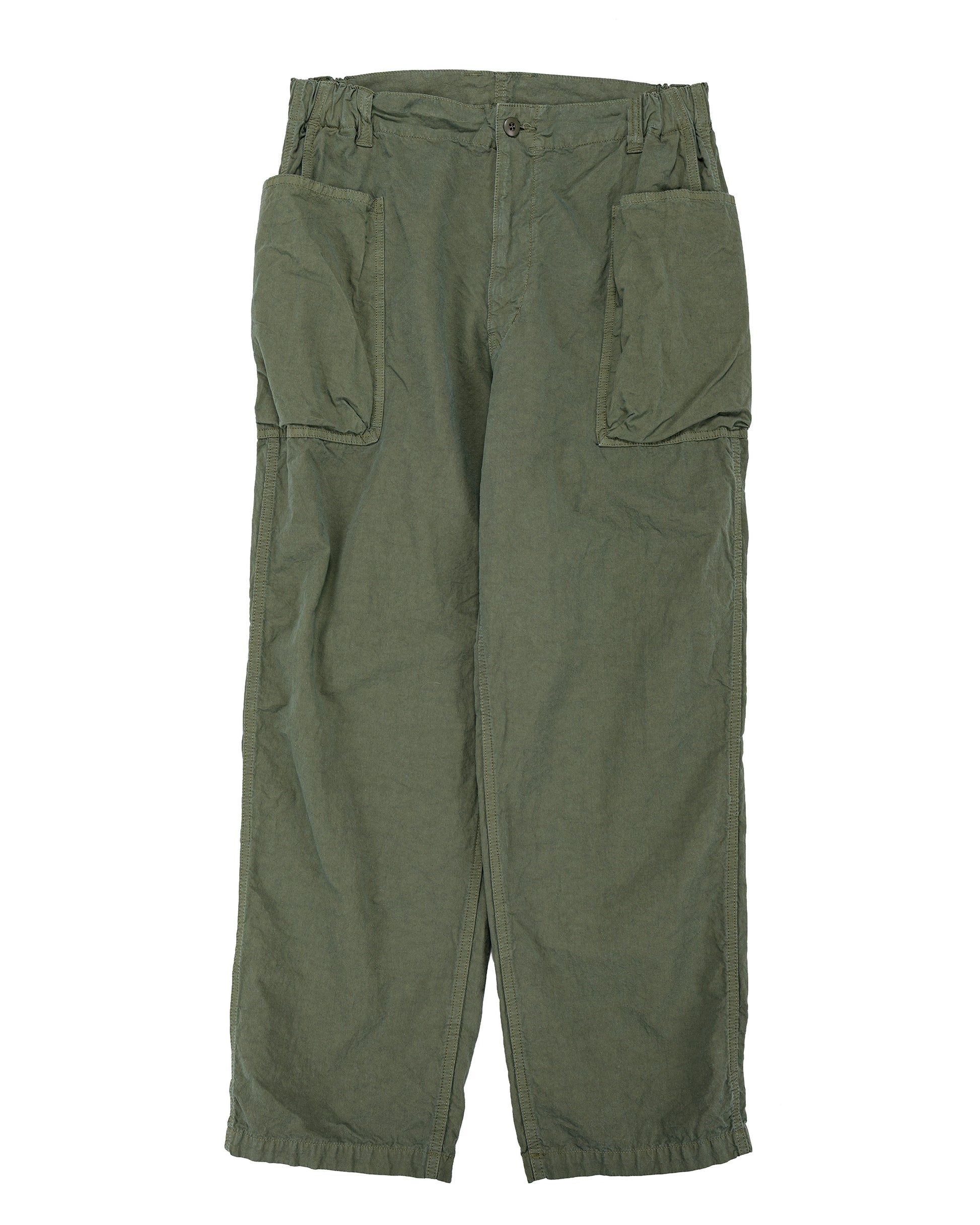 lost & found Sage de Cret Sage de Cret CO/HEMP High Density Wide Work Pants Olive