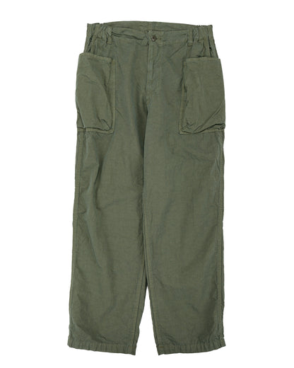 lost & found Sage de Cret Sage de Cret CO/HEMP High Density Wide Work Pants Olive