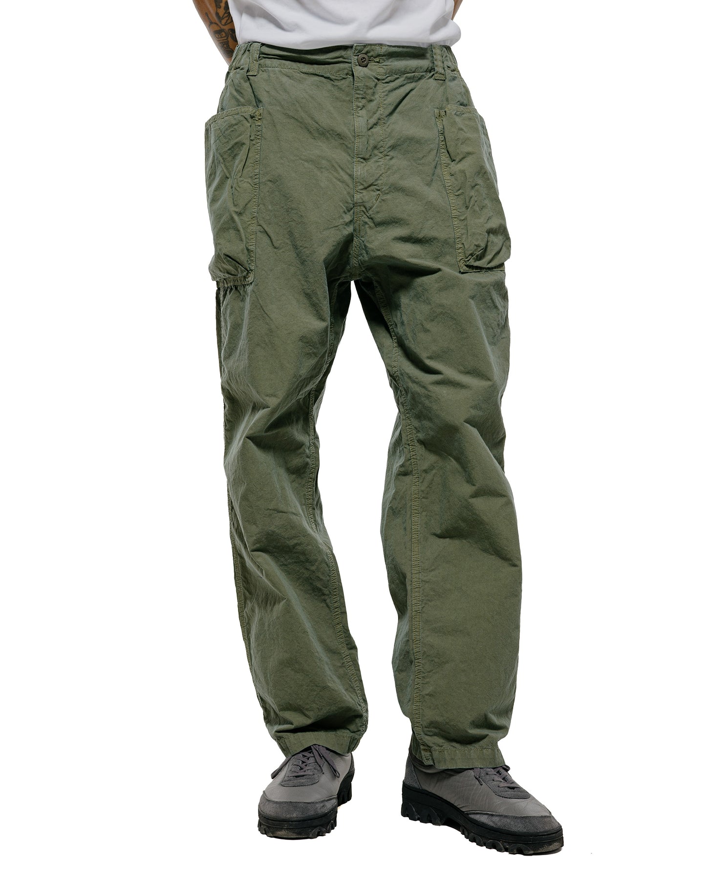 lost & found Sage de Cret Sage de Cret CO/HEMP High Density Wide Work Pants Olive