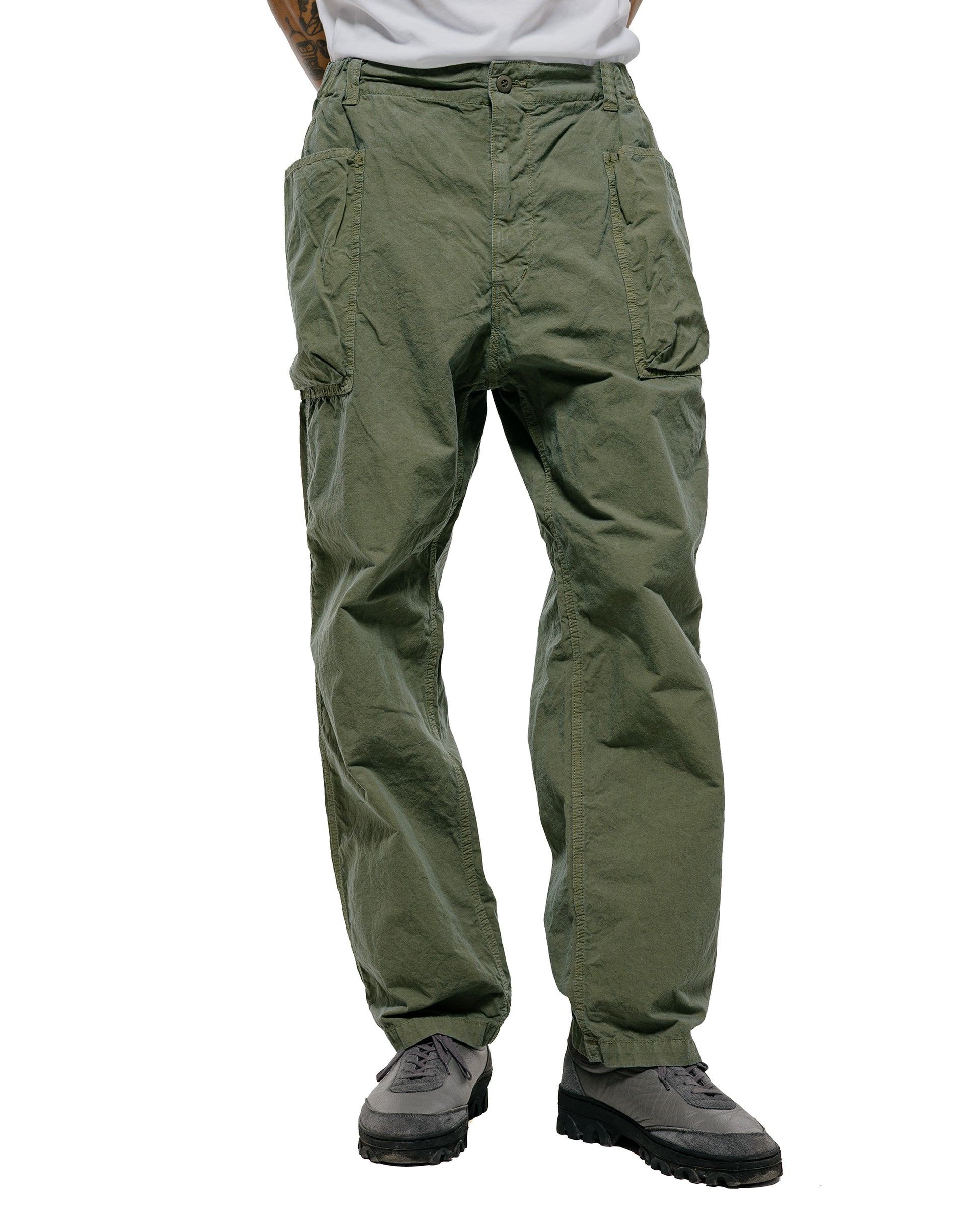 lost & found Sage de Cret Sage de Cret CO/HEMP High Density Wide Work Pants Olive