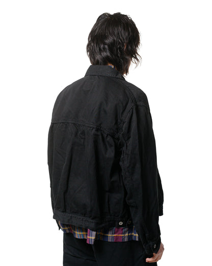 lost & found Sage de Cret Sage de Cret Cotton/Linen Denim Short Jacket Black
