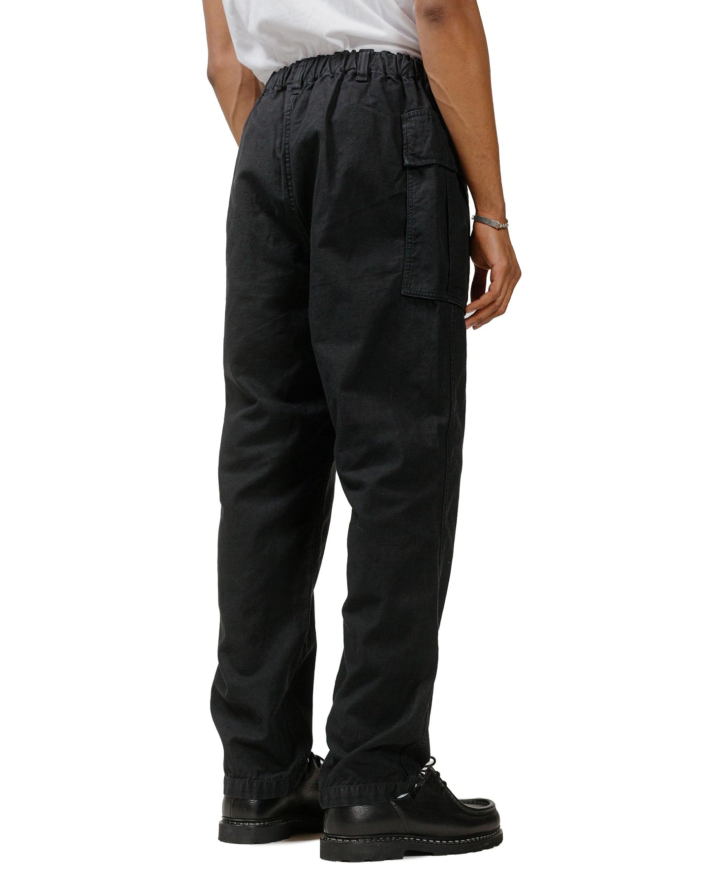 lost & found Sage de Cret Sage de Cret Cotton/Linen Back Satin Pegtop Military Pants Black