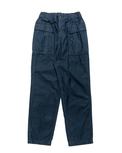 lost & found Sage de Cret Sage de Cret Cotton/Linen Back Satin Pegtop Military Pants Navy