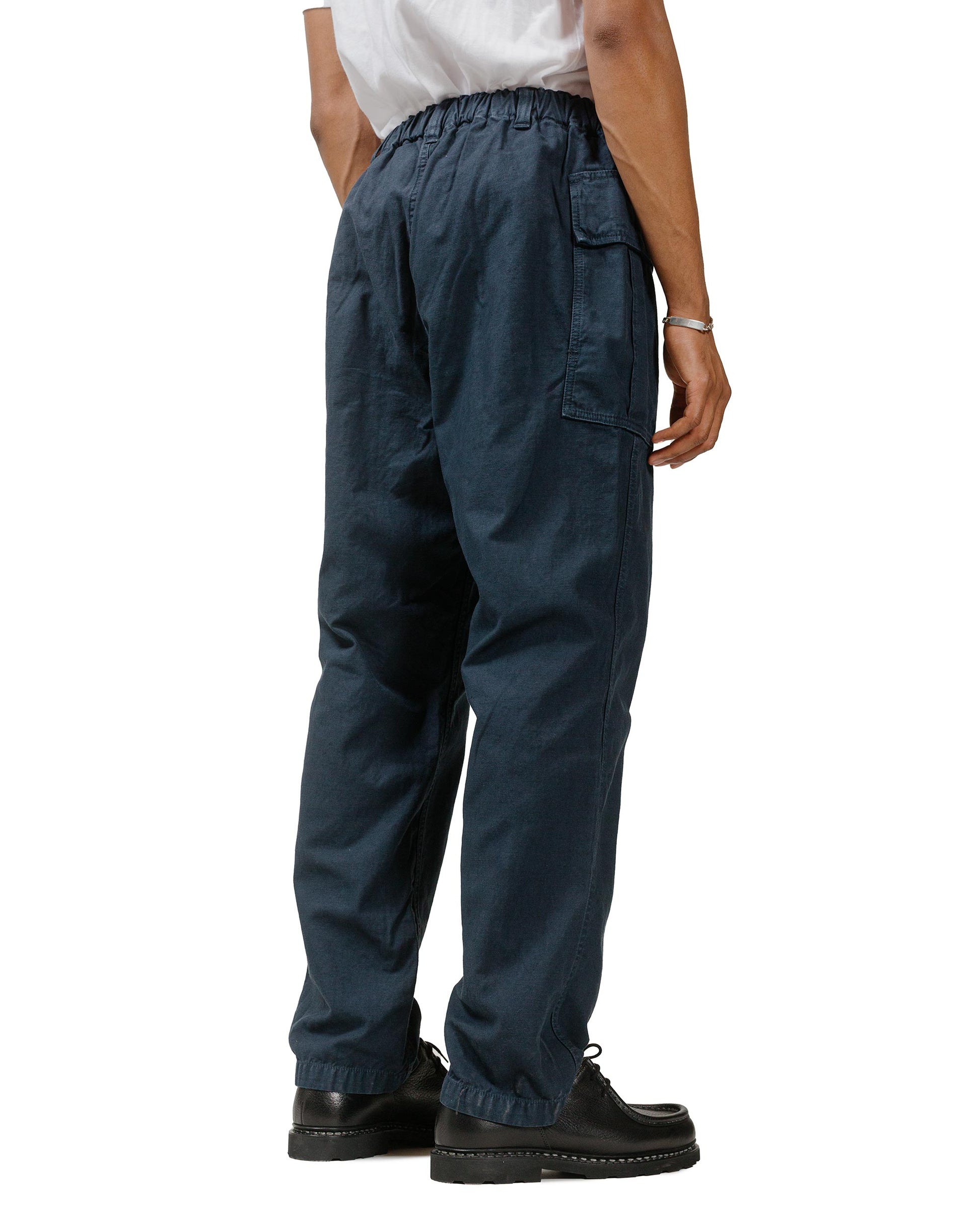lost & found Sage de Cret Sage de Cret Cotton/Linen Back Satin Pegtop Military Pants Navy