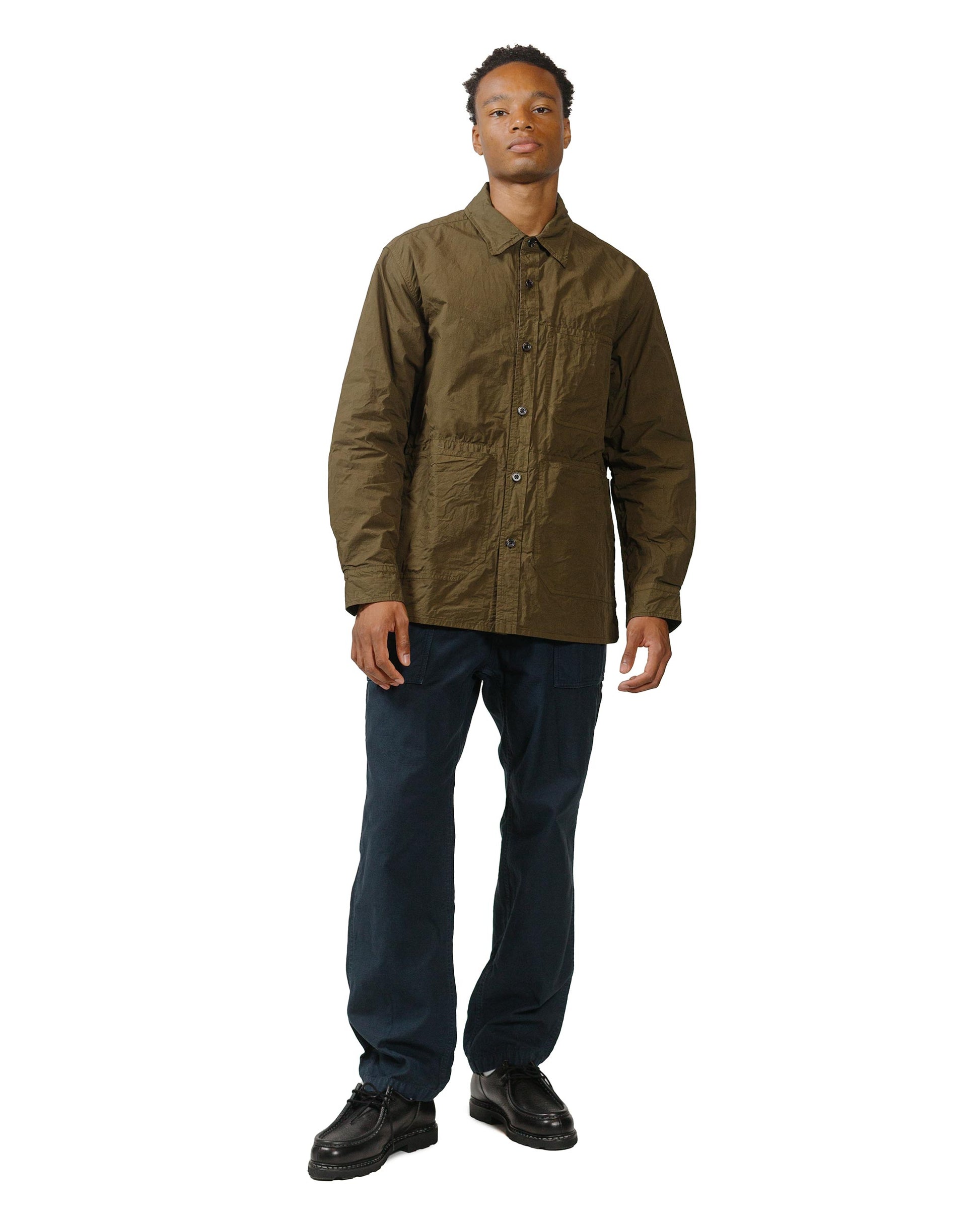 lost & found Sage de Cret Sage de Cret Cotton/Linen Back Satin Pegtop Military Pants Navy