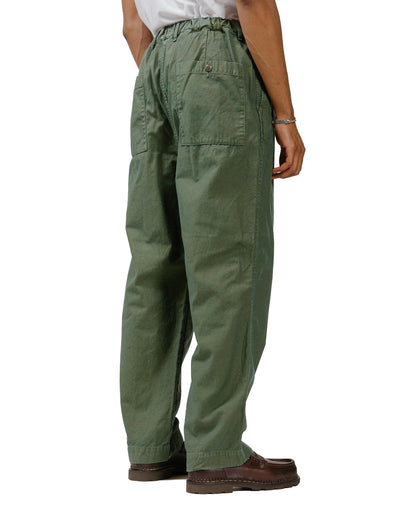 lost & found Sage de Cret Sage de Cret Cotton/Linen Back Satin Single-Pleated Wide Pants Olive