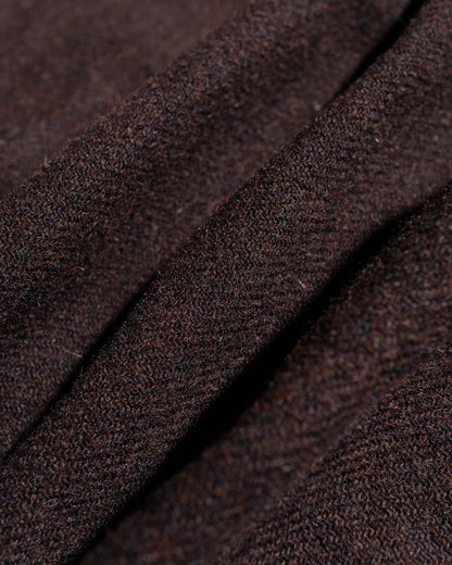 lost & found Sage de Cret Sage de Cret Harris Tweed Ulster Collar Long Coat Dark Brown