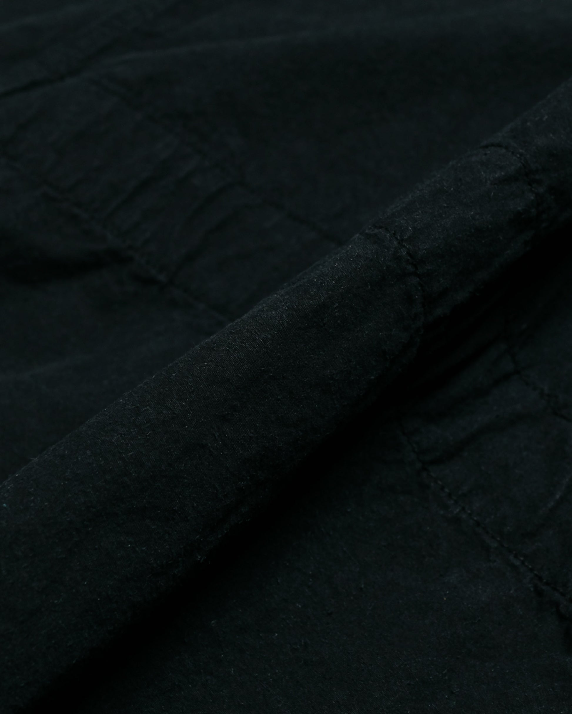 lost & found Sage de Cret Sage de Cret High Density Cotton Hemp Collarless Fatigue Jacket Black