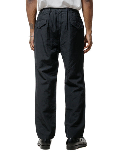lost & found Sage de Cret Sage de Cret High Density Wool/Linen Oxford Pegtop Single Pleat Pants Black
