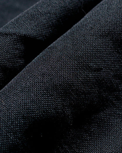 lost & found Sage de Cret Sage de Cret High Density Wool/Linen Oxford Pegtop Single Pleat Pants Black