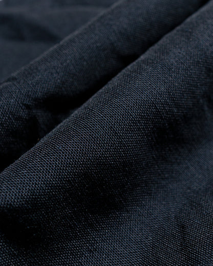 lost & found Sage de Cret Sage de Cret High Density Wool/Linen Oxford Pegtop Single Pleat Pants Navy