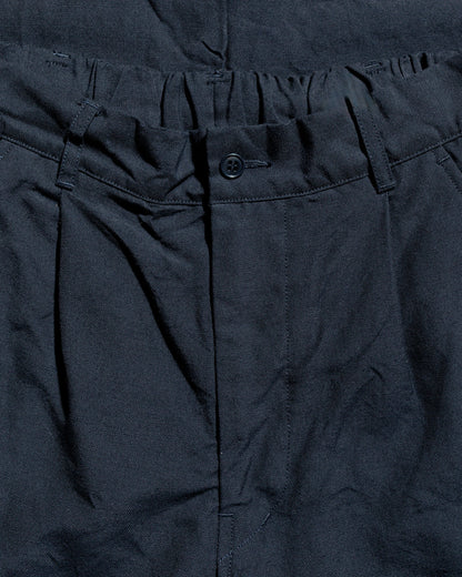 lost & found Sage de Cret Sage de Cret High Density Wool/Linen Oxford Pegtop Single Pleat Pants Navy