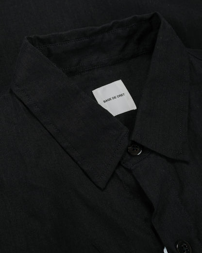 lost & found Sage de Cret Sage de Cret LI/CO/WO Washed Lawn Cloth Work Shirt Jacket Black