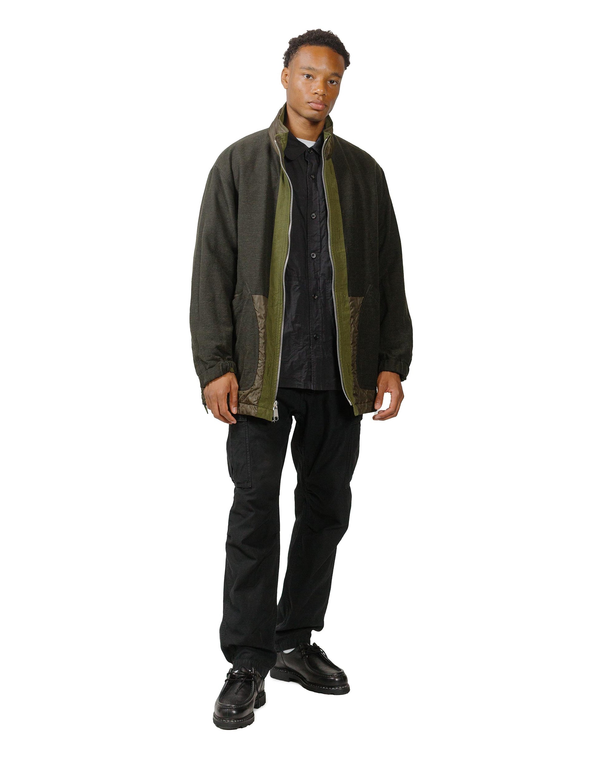 lost & found Sage de Cret Sage de Cret Lost & Found Cotton/Linen Back Satin Cargo Trouser Black