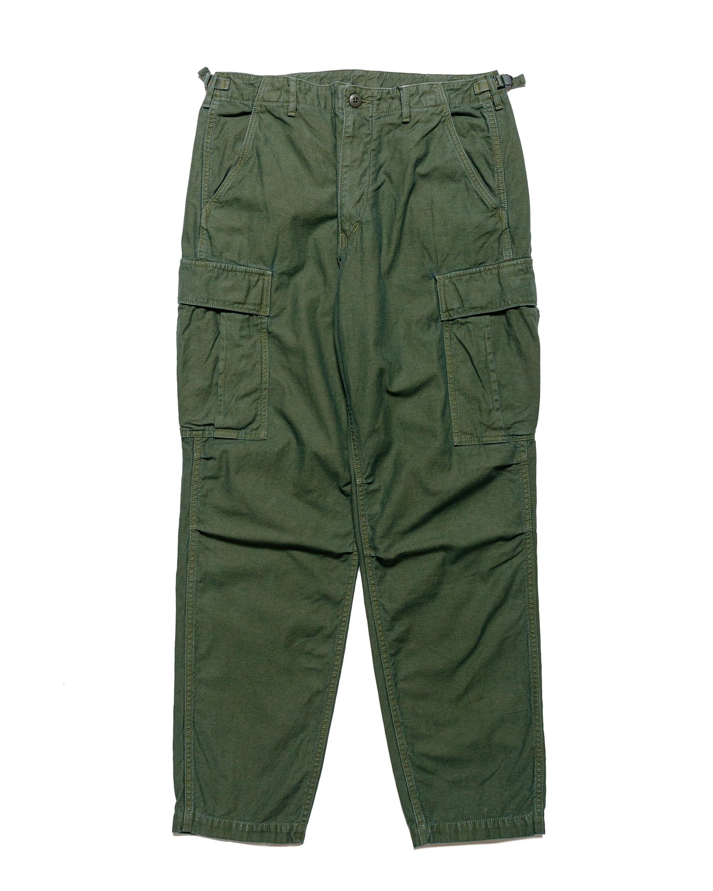 lost & found Sage de Cret Sage de Cret Lost & Found Cotton/Linen Back Satin Cargo Trouser Olive