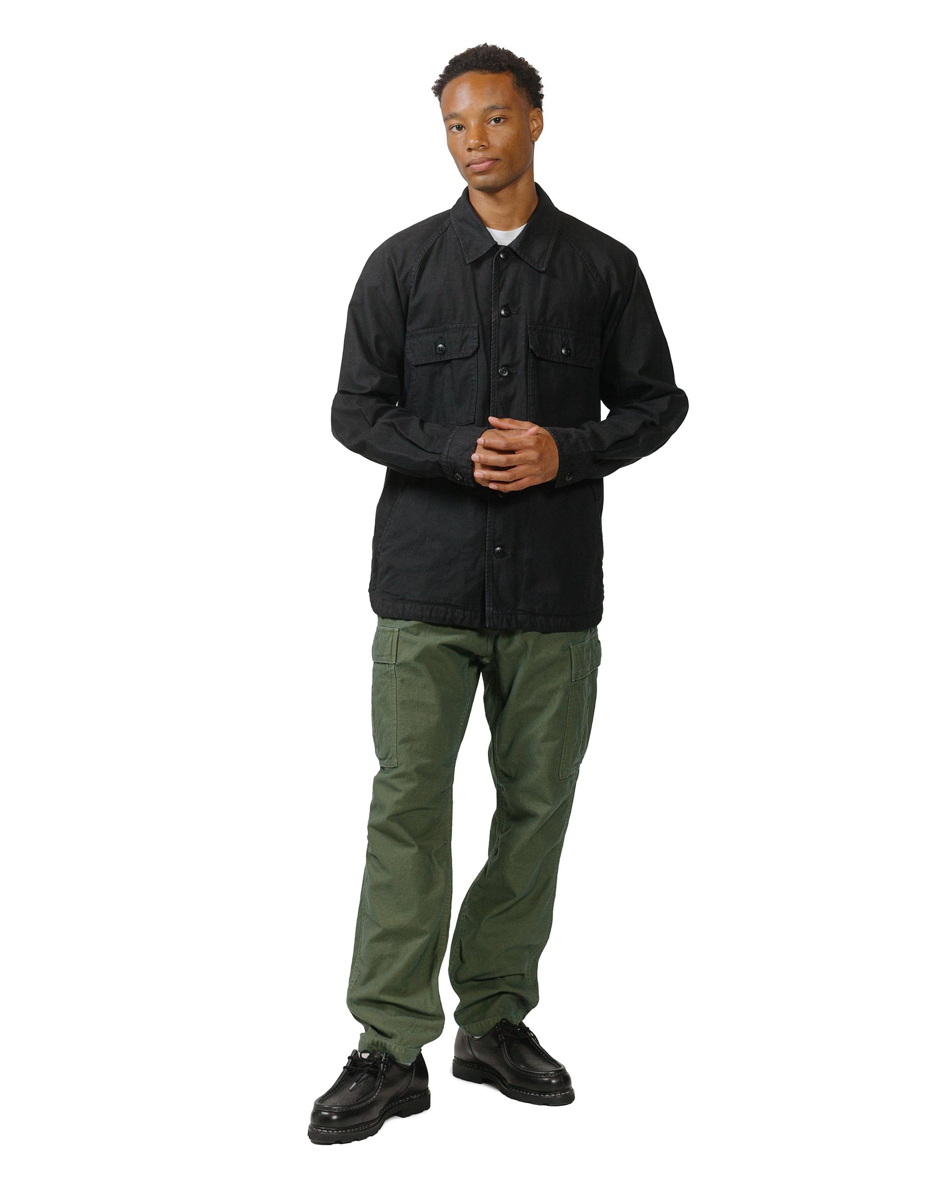lost & found Sage de Cret Sage de Cret Lost & Found Cotton/Linen Back Satin Cargo Trouser Olive