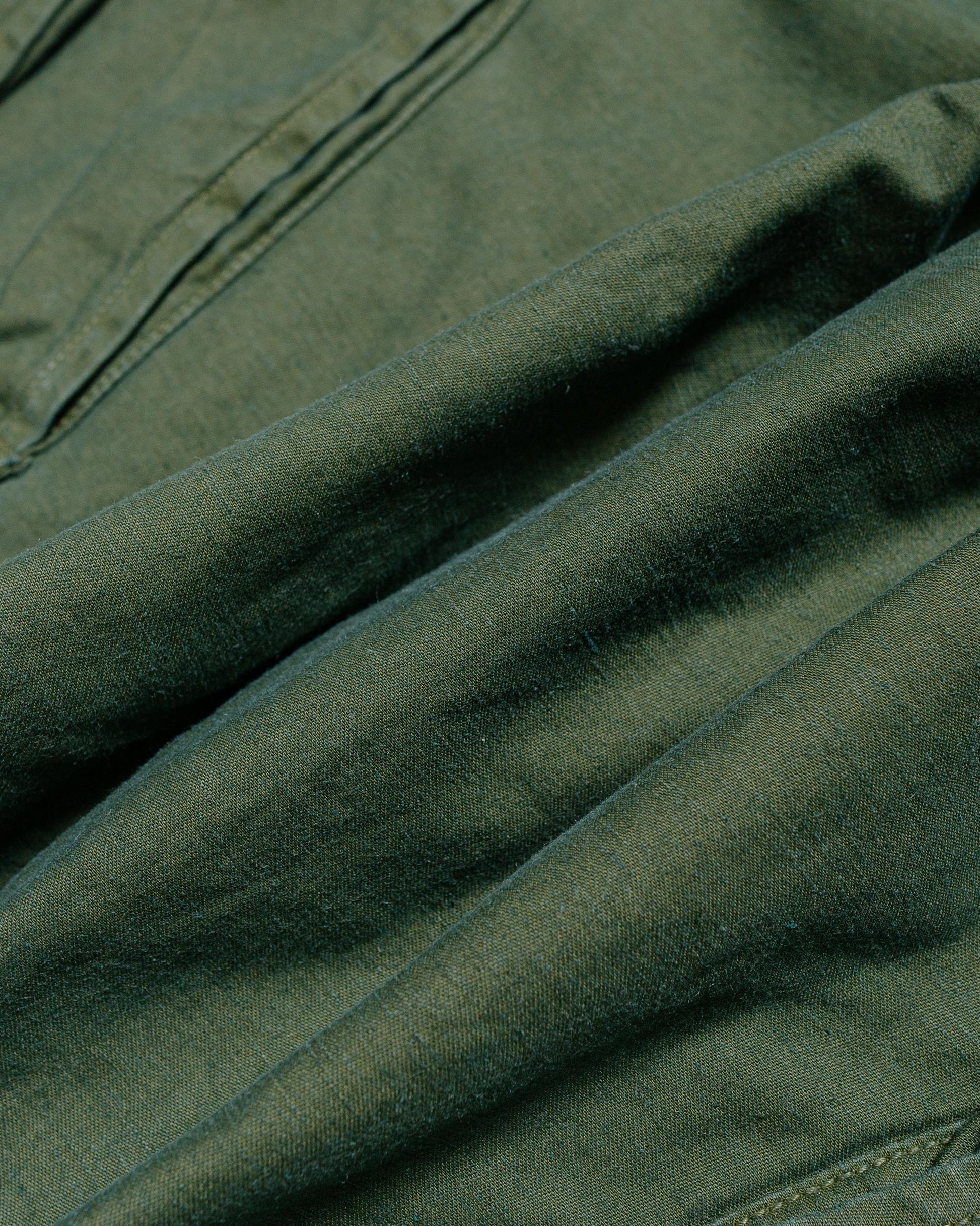 lost & found Sage de Cret Sage de Cret Lost & Found Cotton/Linen Back Satin Cargo Trouser Olive