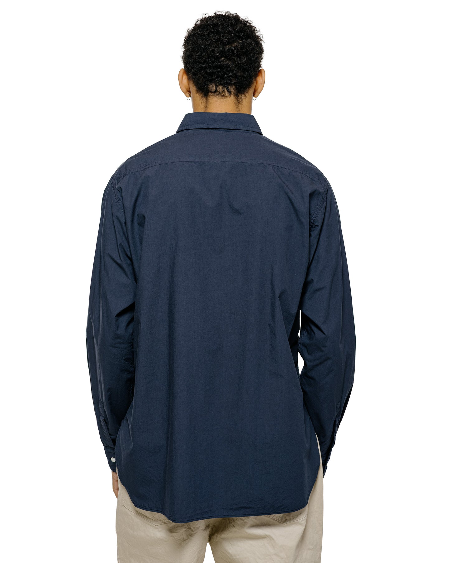 lost & found Sage de Cret Sage de Cret Organic Cotton Bloadcloth Regular Collar Shirt L/S Navy