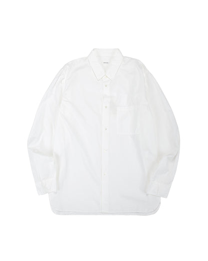 lost & found Sage de Cret Sage de Cret Organic Cotton Bloadcloth Regular Collar Shirt L/S Off White