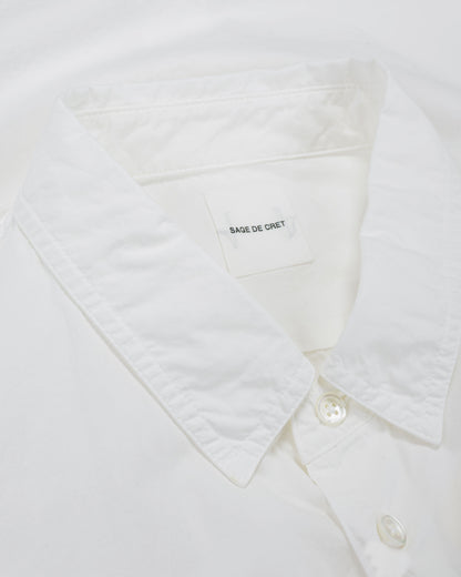 lost & found Sage de Cret Sage de Cret Organic Cotton Bloadcloth Regular Collar Shirt L/S Off White