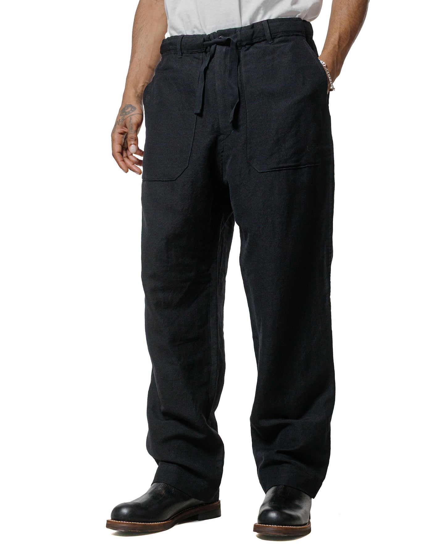 lost & found Sage de Cret Sage de Cret Serge Wide Baker Pants Black