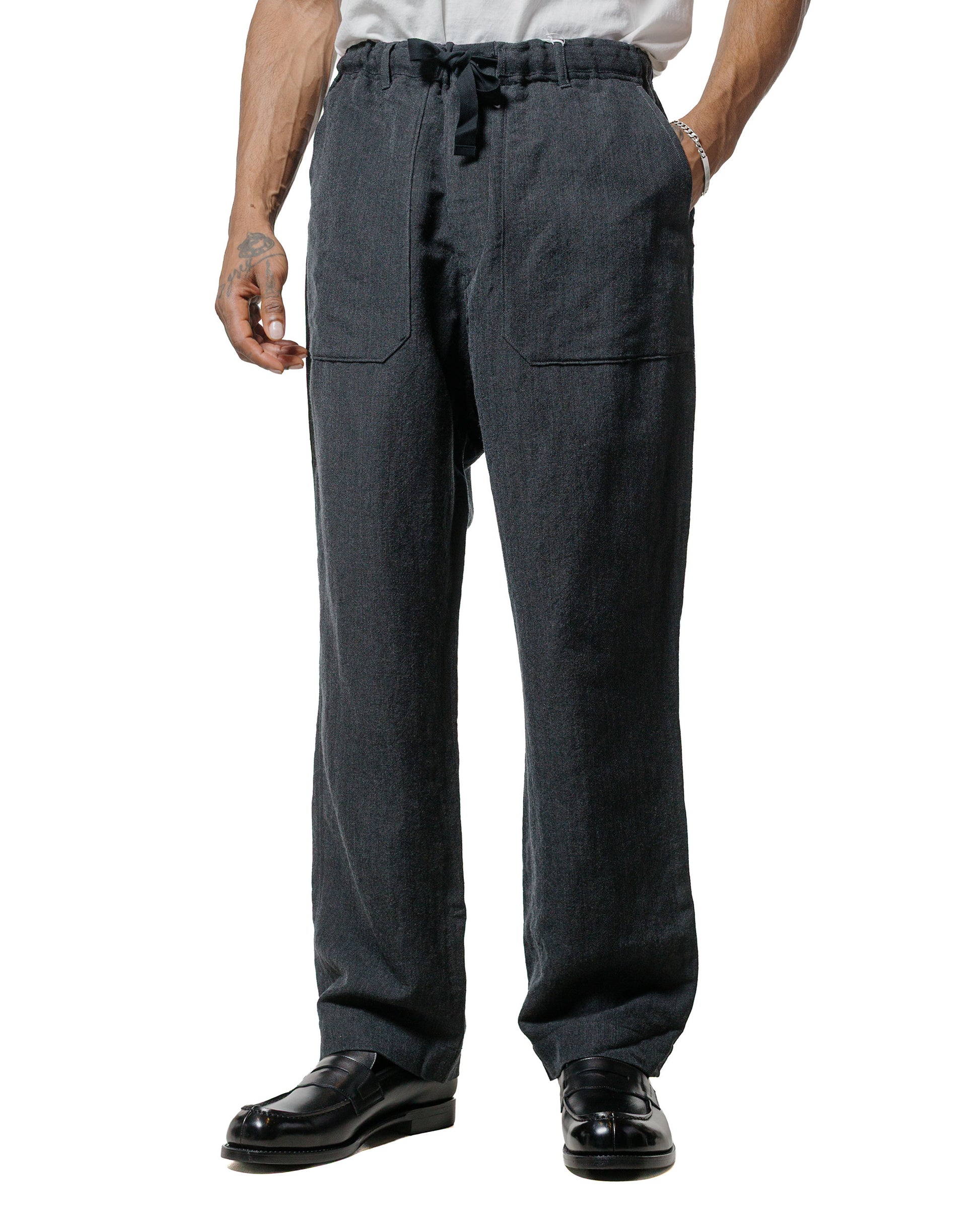 lost & found Sage de Cret Sage de Cret Serge Wide Baker Pants Charcoal