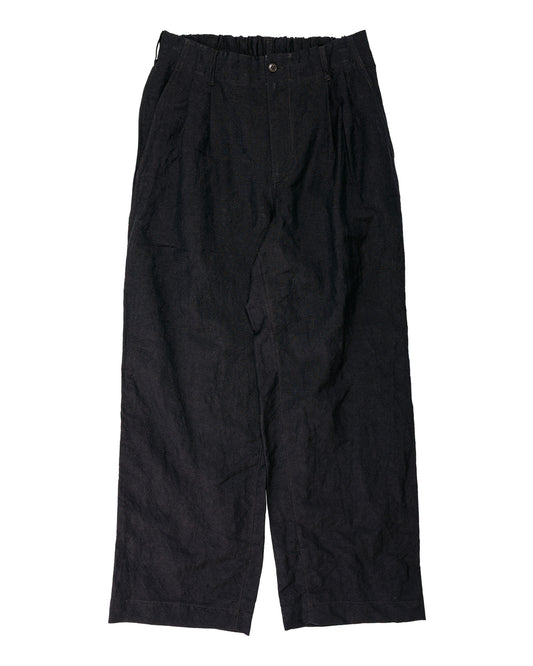 Sage de Cret WOLI Tumble Washed Double Pleated Baggy Pants Brown