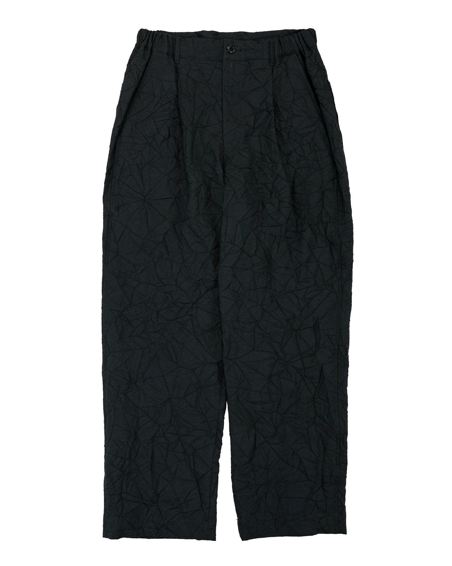 lost & found Sage de Cret Sage de Cret WO/LI Crinkle Single Pleated Wide Pants Black