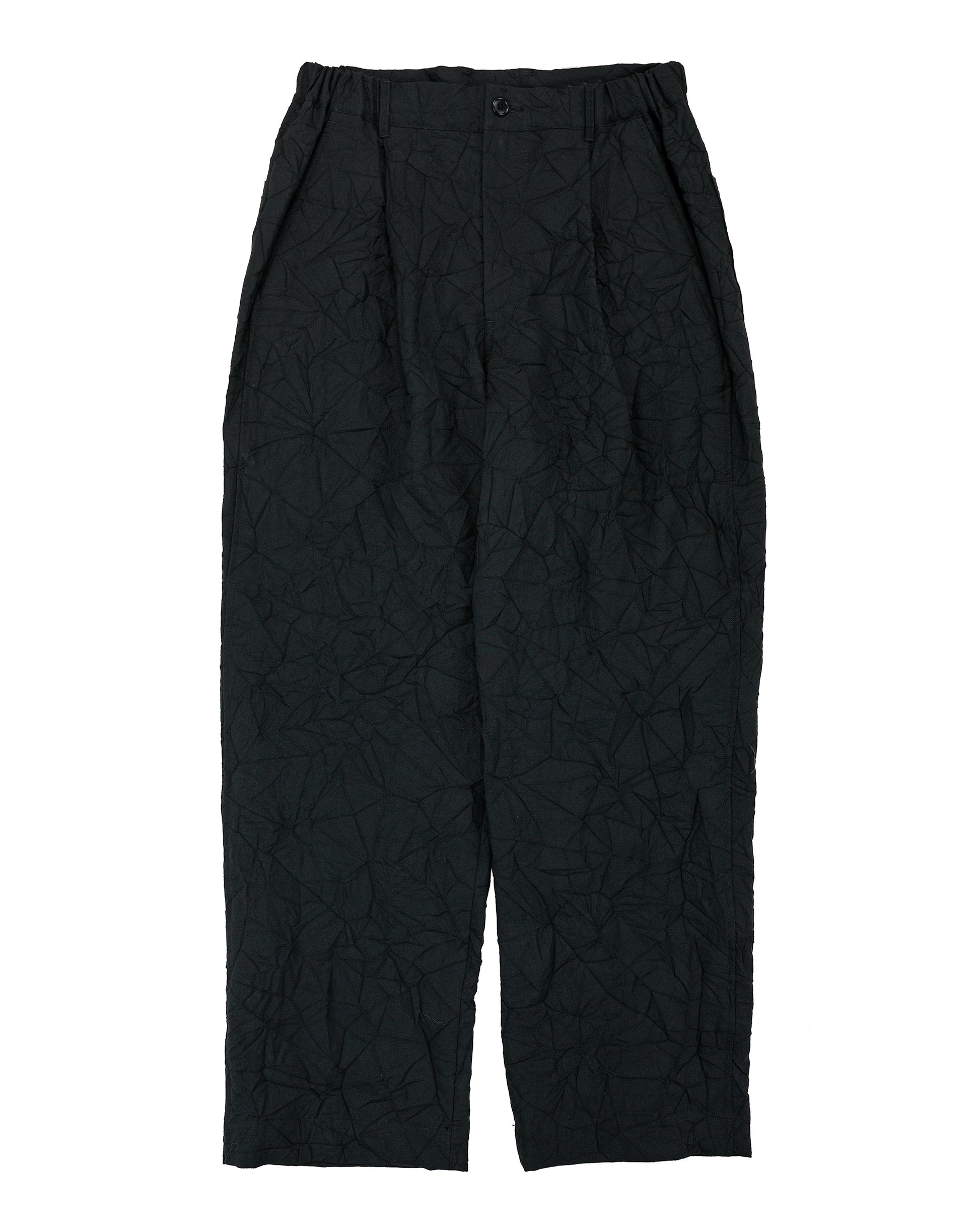 lost & found Sage de Cret Sage de Cret WO/LI Crinkle Single Pleated Wide Pants Black