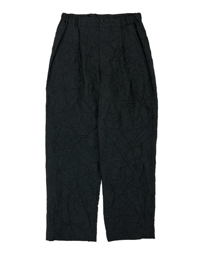 lost & found Sage de Cret Sage de Cret WO/LI Crinkle Single Pleated Wide Pants Black
