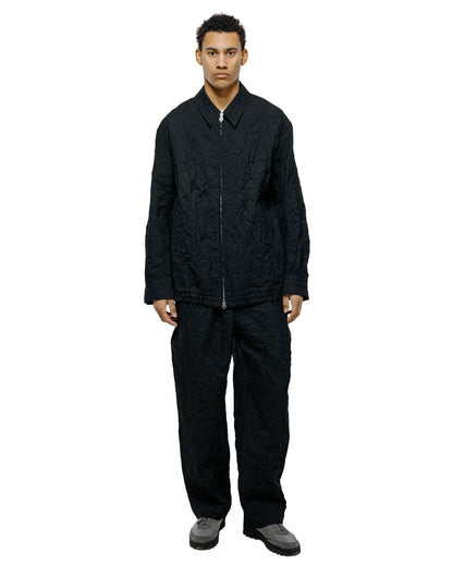lost & found Sage de Cret Sage de Cret WO/LI Crinkle Single Pleated Wide Pants Black