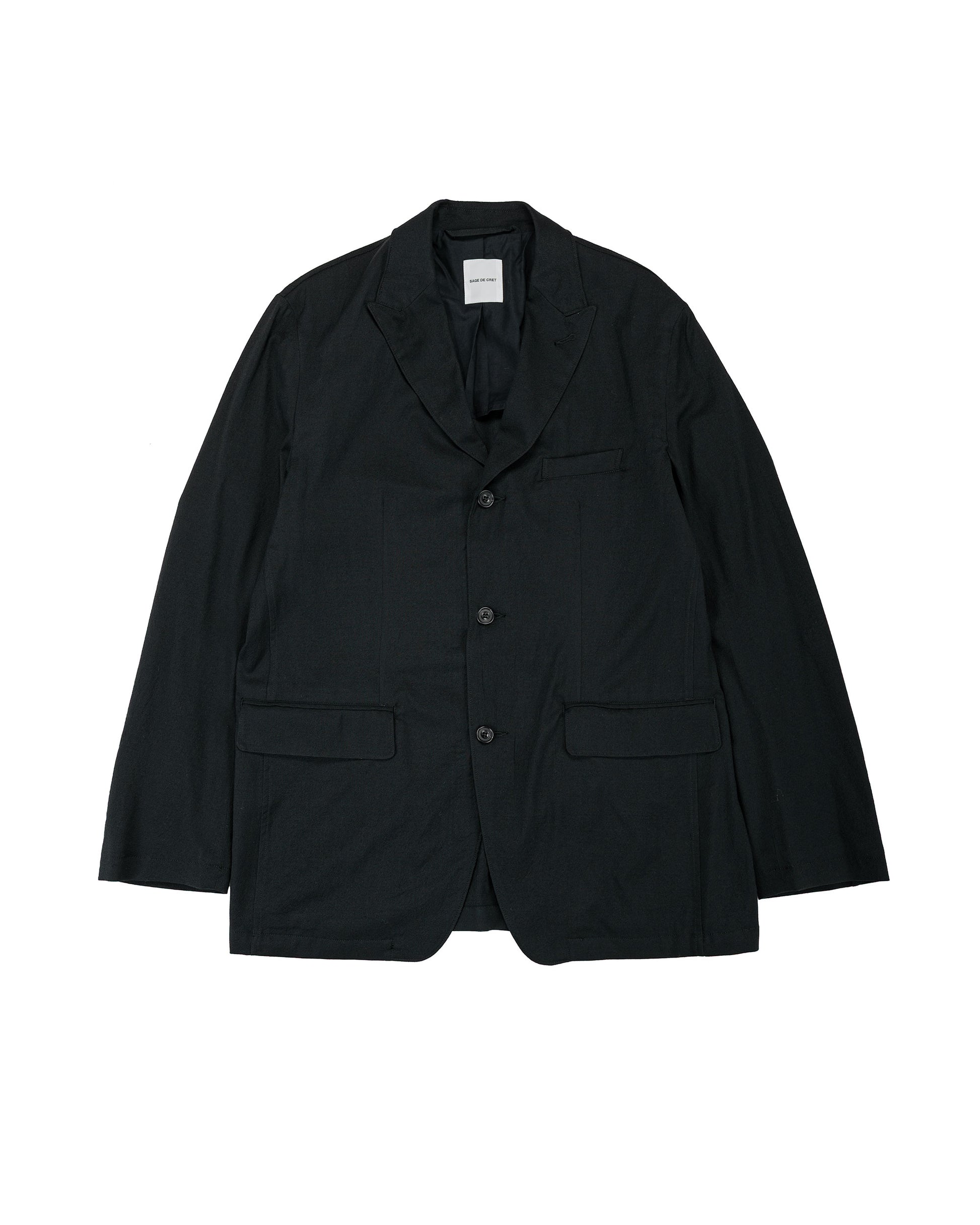 lost & found Sage de Cret Sage de Cret WO/SI Tumble Washed Peaked Lapel Jacket Black