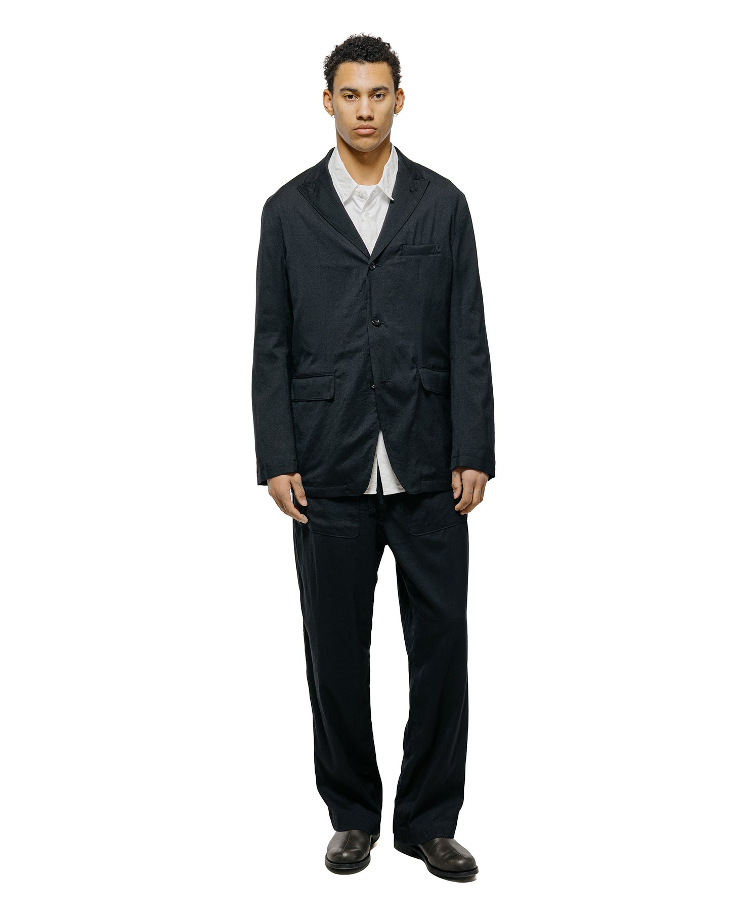 lost & found Sage de Cret Sage de Cret WO/SI Tumble Washed Peaked Lapel Jacket Black