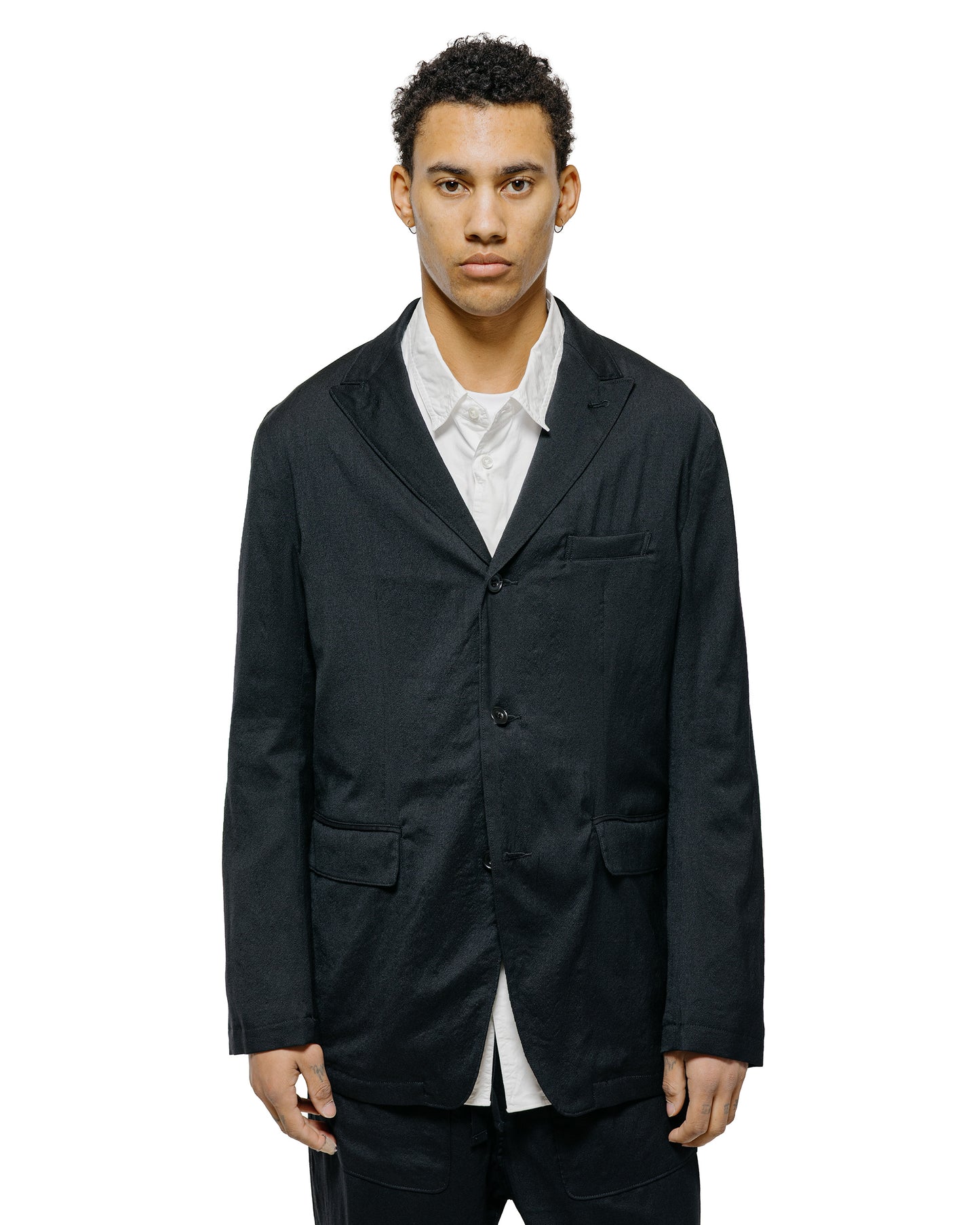 lost & found Sage de Cret Sage de Cret WO/SI Tumble Washed Peaked Lapel Jacket Black