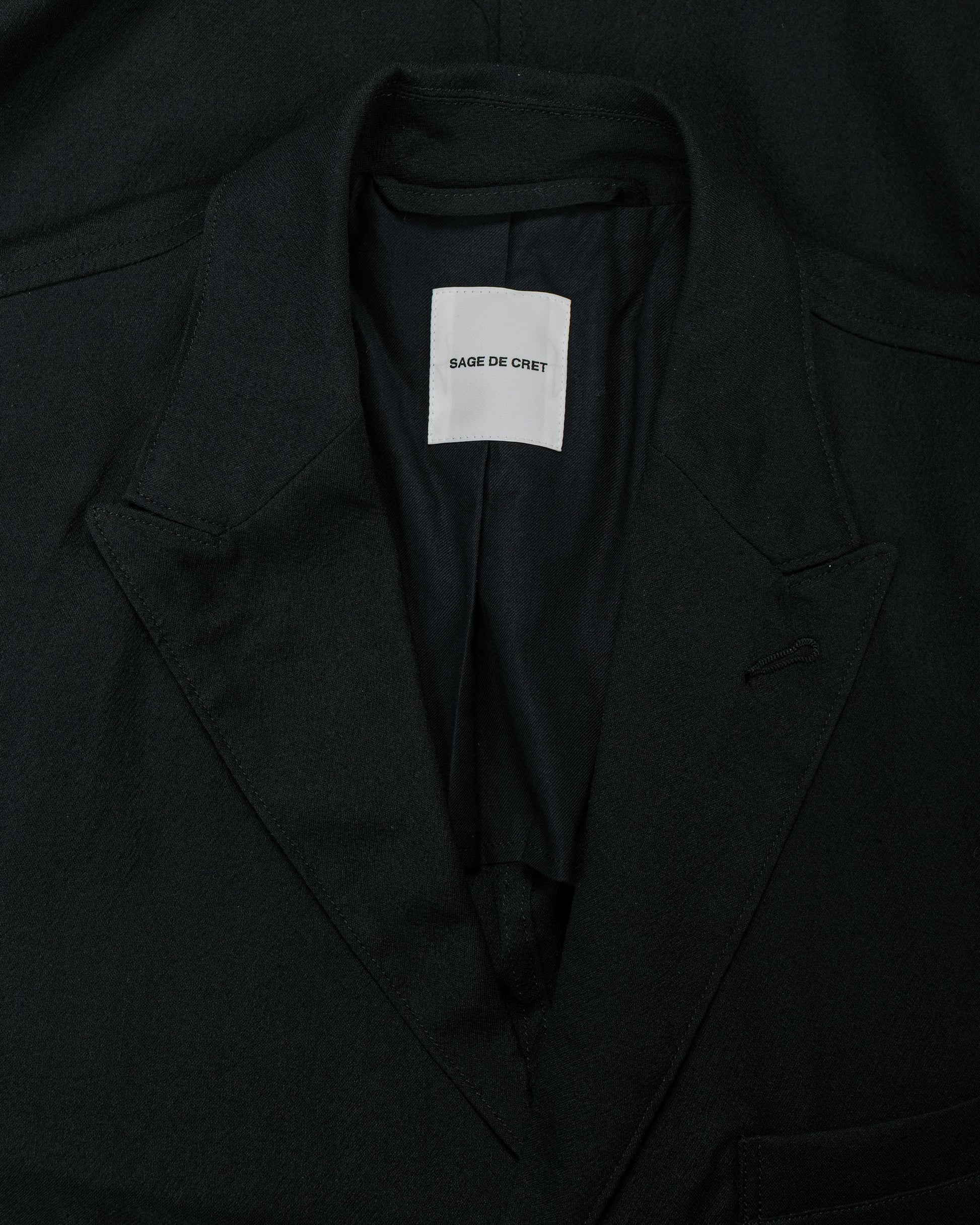 lost & found Sage de Cret Sage de Cret WO/SI Tumble Washed Peaked Lapel Jacket Black