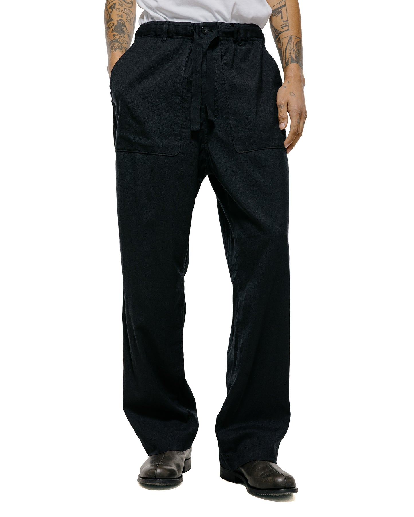 lost & found Sage de Cret Sage de Cret WO/SI Tumble Washed Wide Easy Pants Black