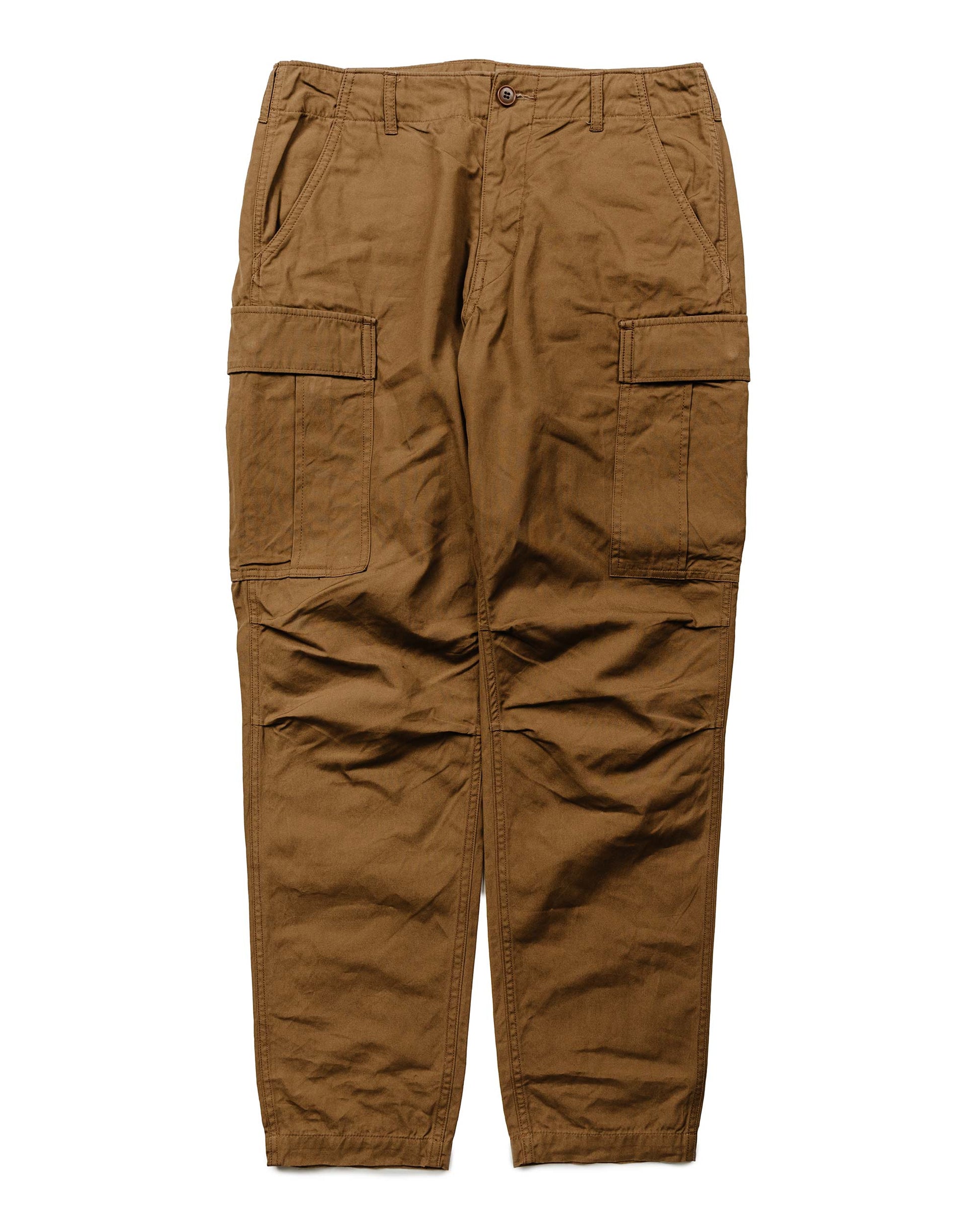 lost & found Sage de Cret Sage de Cret x Lost & Found Coated Cotton/Linen Cargo Trouser Beige