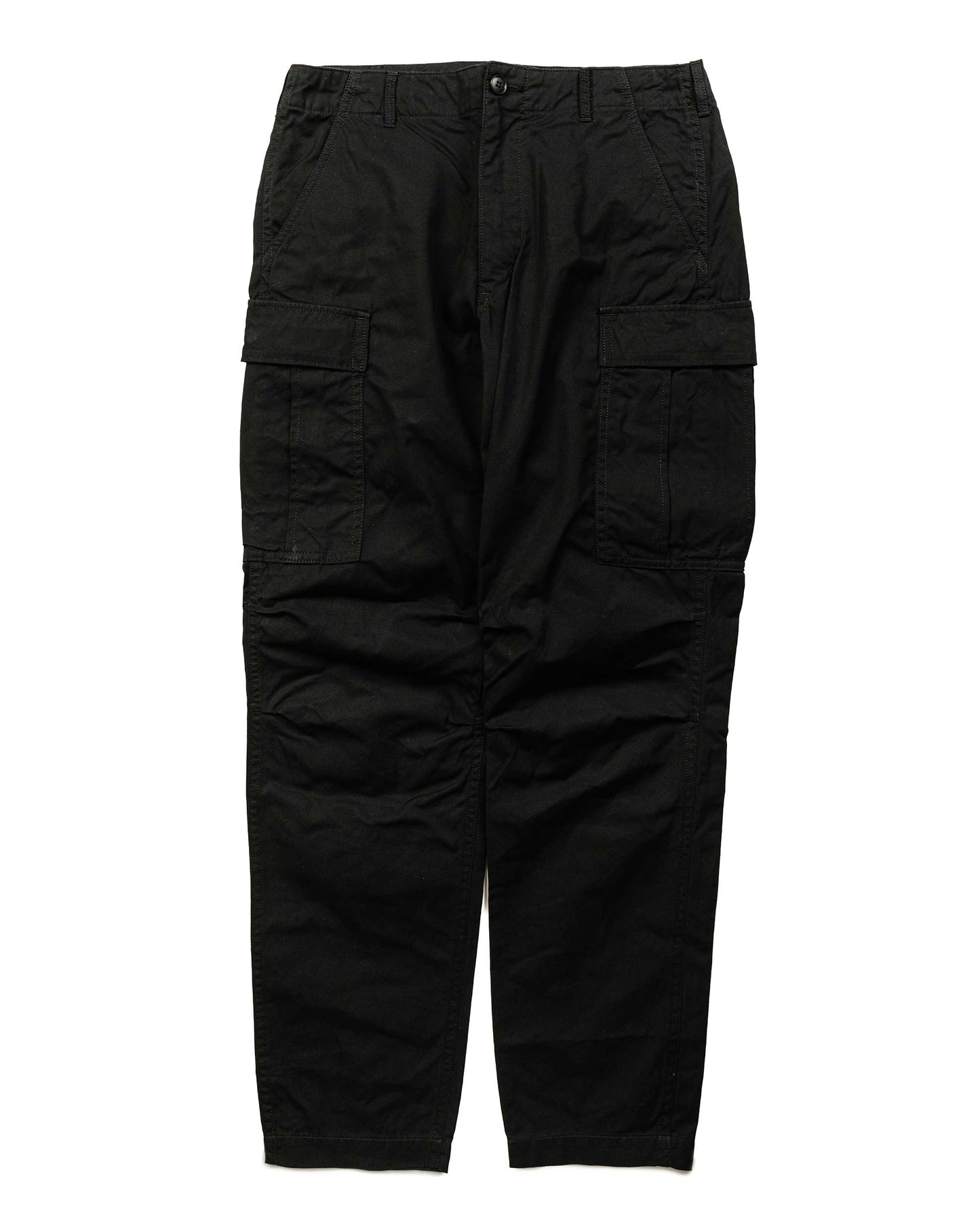 lost & found Sage de Cret Sage de Cret x Lost & Found Coated Cotton/Linen Cargo Trouser Black