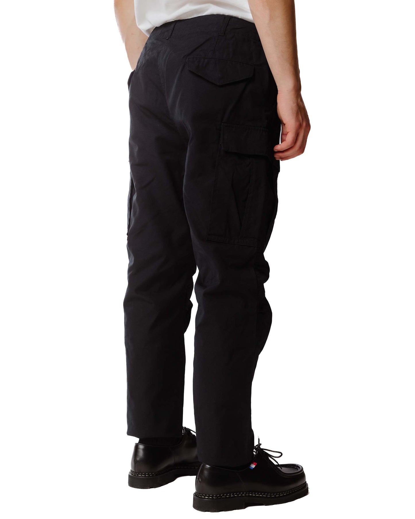 lost & found Sage de Cret Sage de Cret x Lost & Found Coated Cotton/Linen Cargo Trouser Black